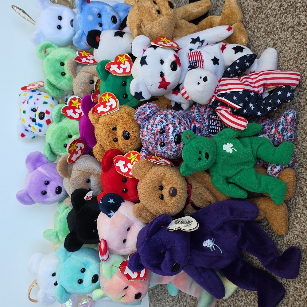 Ty Beanie Babies Bear Collection -Princess, Curly, Glory, Peace, Kicks And More!